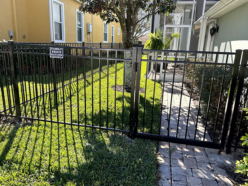 black aluminum fence mulberry