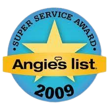 Angie's List Super Service Award 2009 Winner Badge